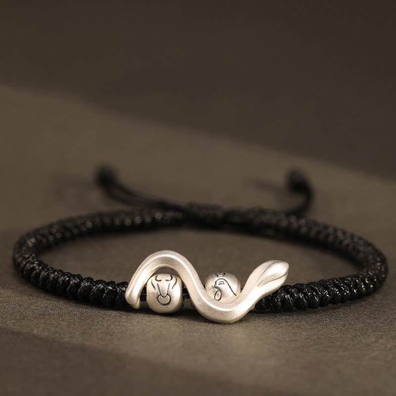 Red String 999 Sterling Silver Year of the Snake Strength Bracelet