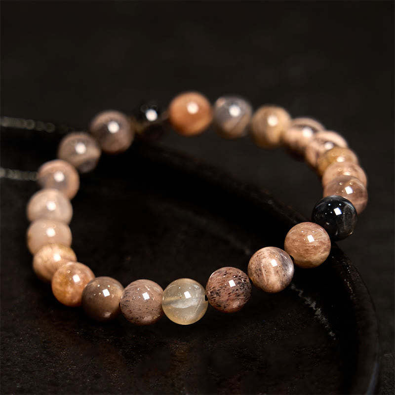 mystic zen Stone Black Moonstone Soothing Bracelet