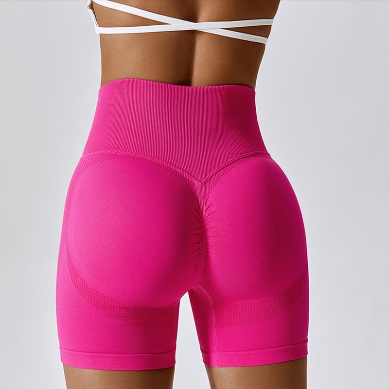 Women Seamless Sports Fitness High Waist Yoga Workout Shorts