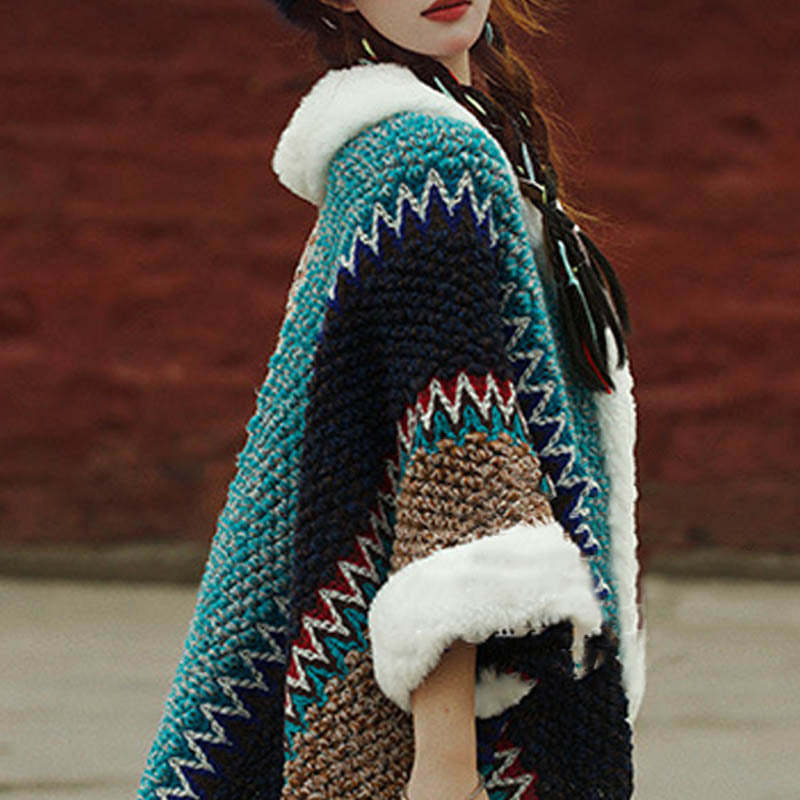 Tibetan Multicolored Striped Shawl Winter Cozy Travel Scarf Wrap
