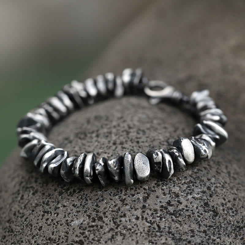 999 Sterling Silver Small Change Shape Protection Bracelet
