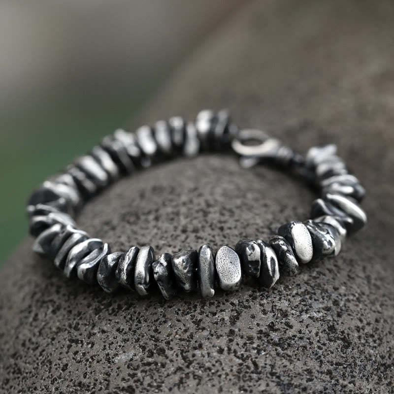 999 Sterling Silver Small Change Shape Protection Bracelet