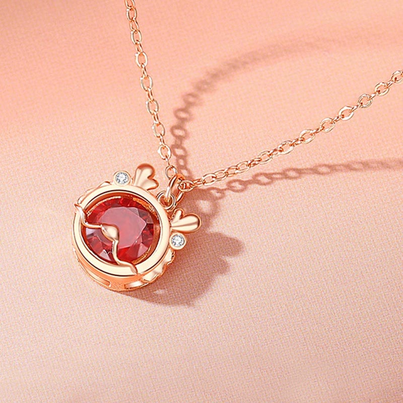 925 Sterling Silver Year Of The Dragon Luck Red Zircon Necklace Pendant Bracelet Earrings Ring (Extra 30% Off | USE CODE: FS30)