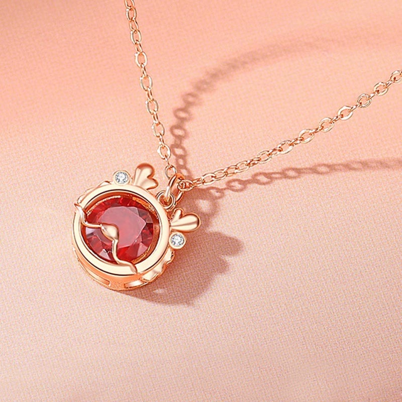 925 Sterling Silver Year Of The Dragon Luck Red Zircon Necklace Pendant Bracelet Earrings Ring (Extra 30% Off | USE CODE: FS30)