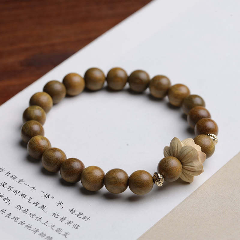 Green Sandalwood Boxwood Lotus Soothing Bracelet