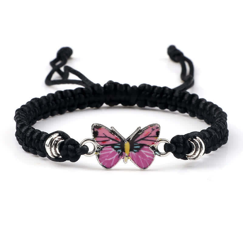Butterfly Freedom Love String Charm Bracelet