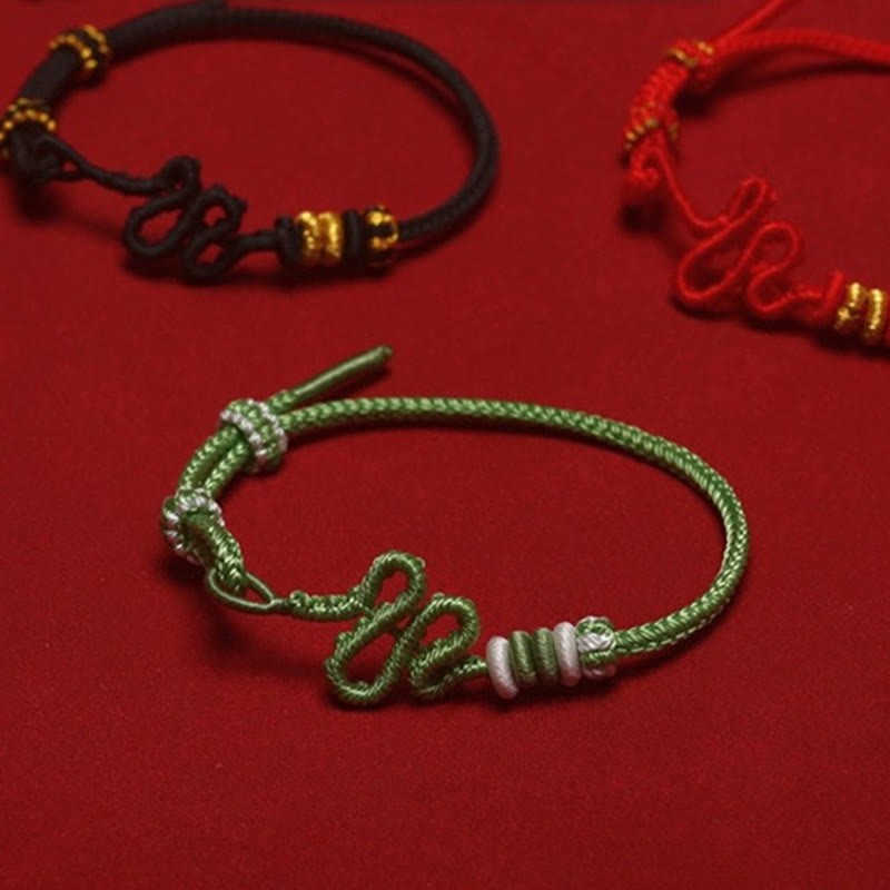 Red String Snake Knot Year Of The Snake Protection Braided Bracelet
