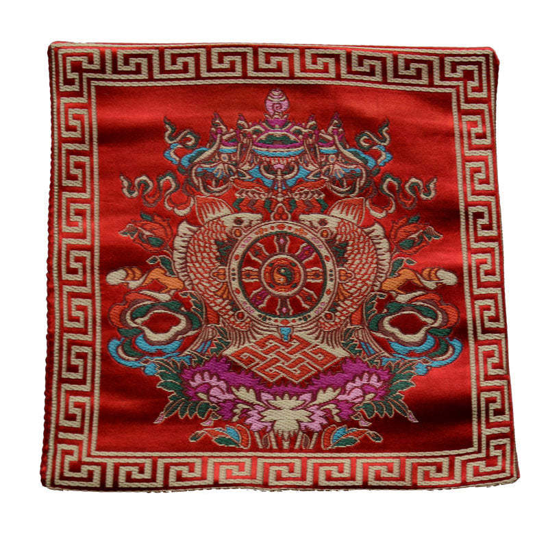 Prayer Altar Mat Healing Meditation Vajra Auspicious Symbols