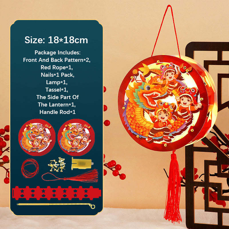 DIY Good Luck Cute Rabbit Paper Lantern Lamp Mid-Autumn Festival Lantern Decoration