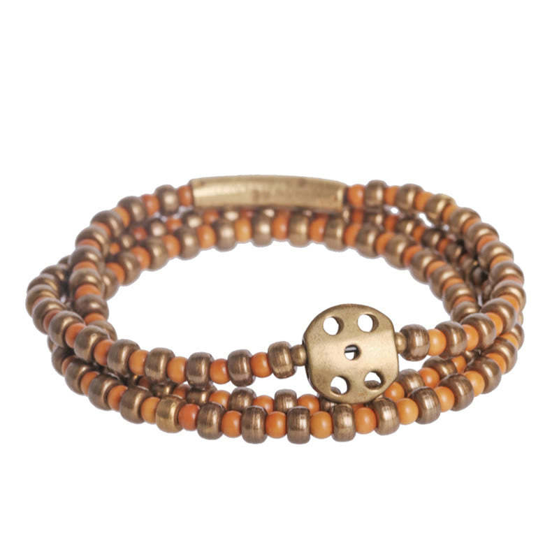 Retro Olive Pit Copper Wealth Bracelet