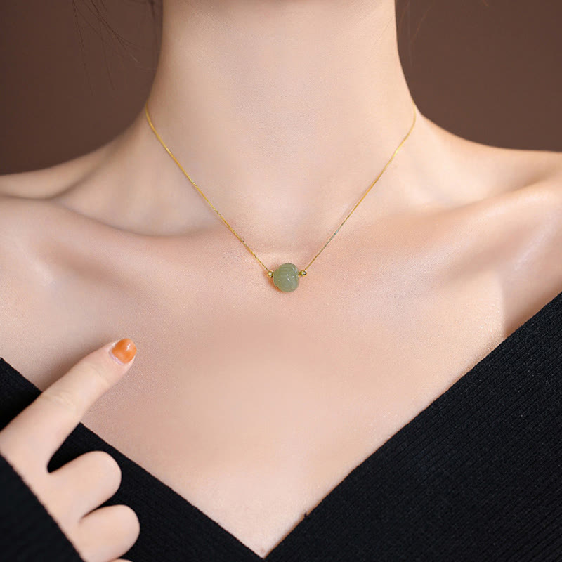 925 Sterling Silver Natural Hetian Jade Cyan Jade Luck Laughing mystic zen Butterfly Necklace Pendant