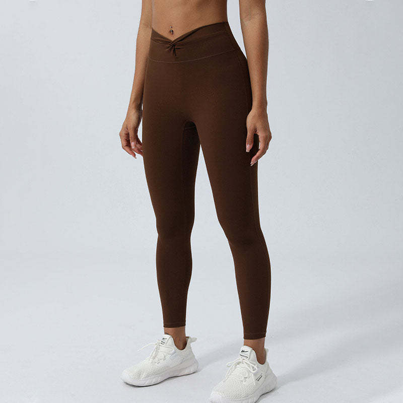 Women Workout Long Sleeve Crisscross Backless Top Tee Leggings Sports Fitness Yoga Outfit