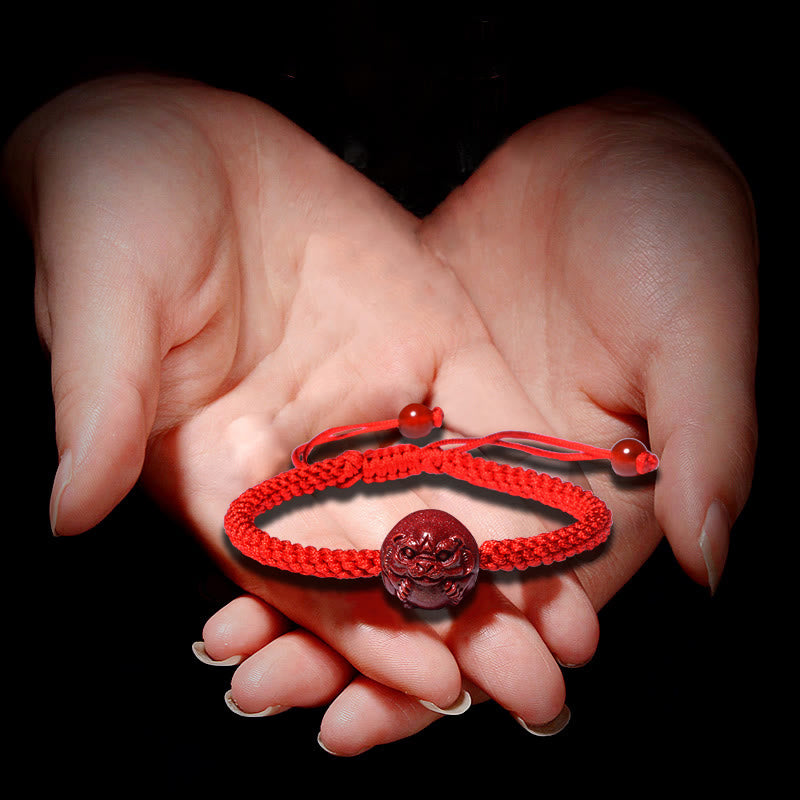 Chinese Zodiac Red String Cinnabar Blessing Bracelet