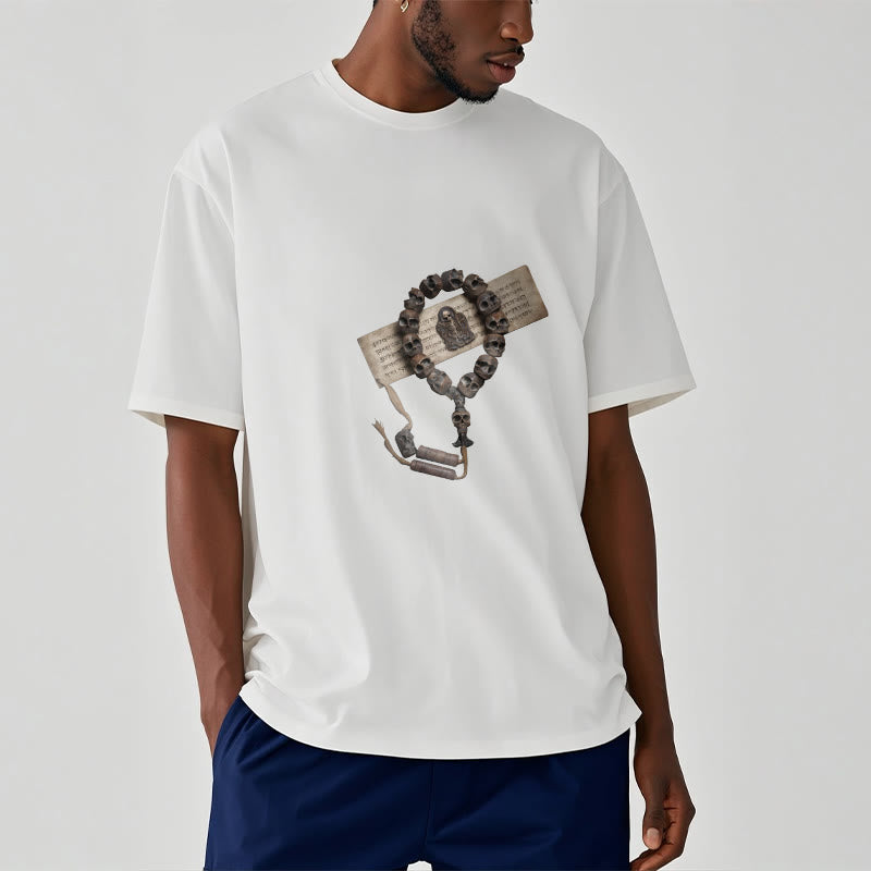 Tibetan The Lord Of The Corpse Forest Beads Pattern Tee T-shirt