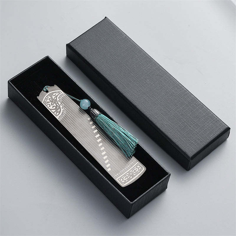 Classical Musical Instruments Pipa Guzheng Guqin Ruan Metal Bookmarks Tassel With Gift Box