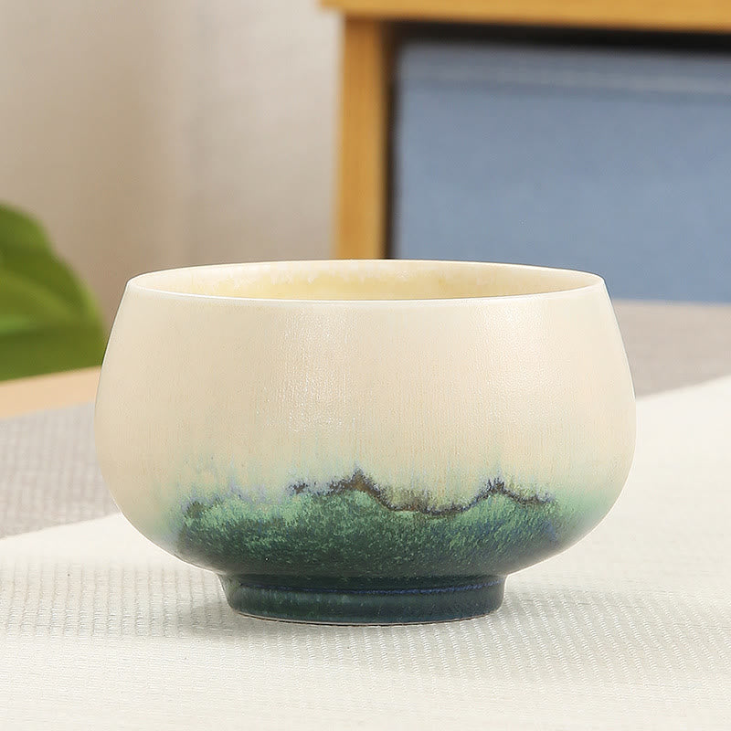 Creative Green Ceramic Teacup Kung Fu Tea Cups