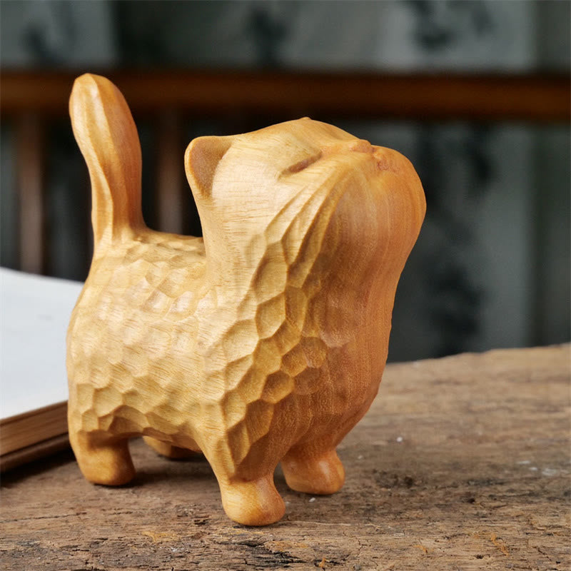 Sandalwood Thuja Sutchuenensis Green Sandalwood Mini Cute Cat Protection Home Decoration