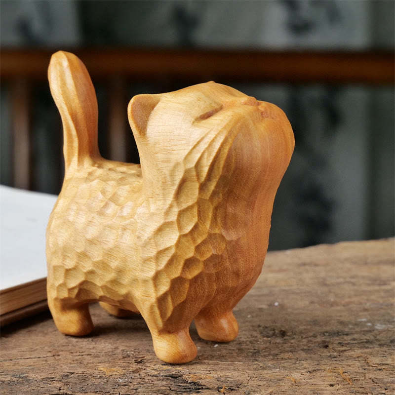 Sandalwood Thuja Sutchuenensis Green Sandalwood Mini Cute Cat Protection Home Decoration