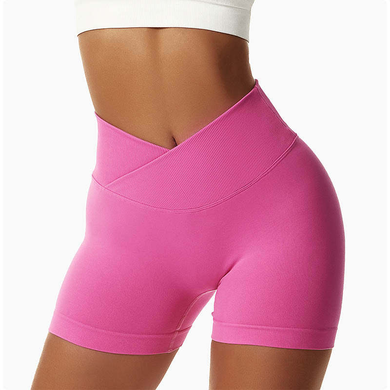 Women Seamless High Elasticity Sports Fitness High Waist Yoga Workout Shorts