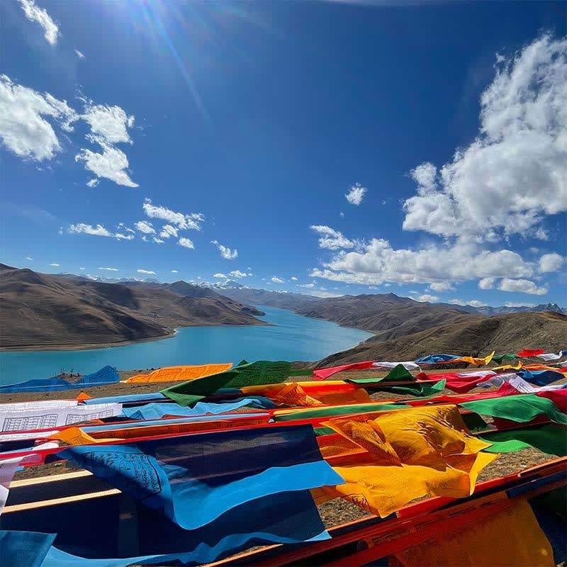 Tibetan 5 Colors Windhorse Auspicious Outdoor 25 Pcs Prayer Flag