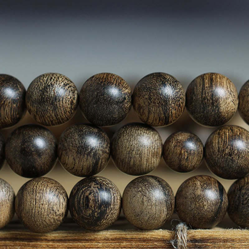 108 Mala Beads Natural Tarakan Agarwood Ward Off Evil Spirits Bracelet