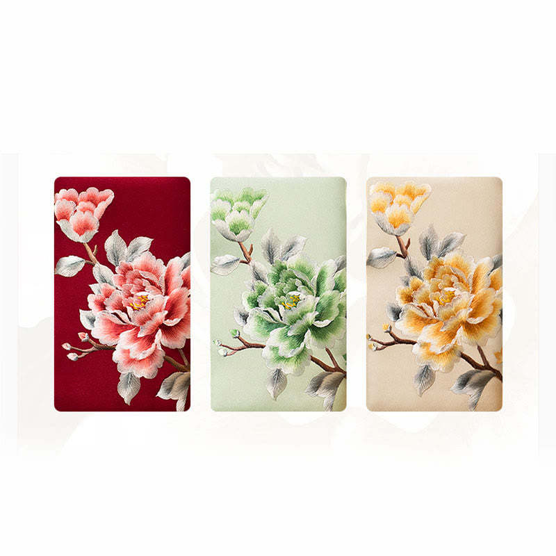 Carnation Peony Begonia Su Embroidery Wedding Shopping Purse Handbag Crossbody Bag