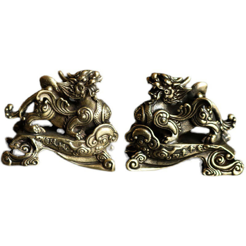 Handmade FengShui PiXiu Copper Wealth Luck Decoration