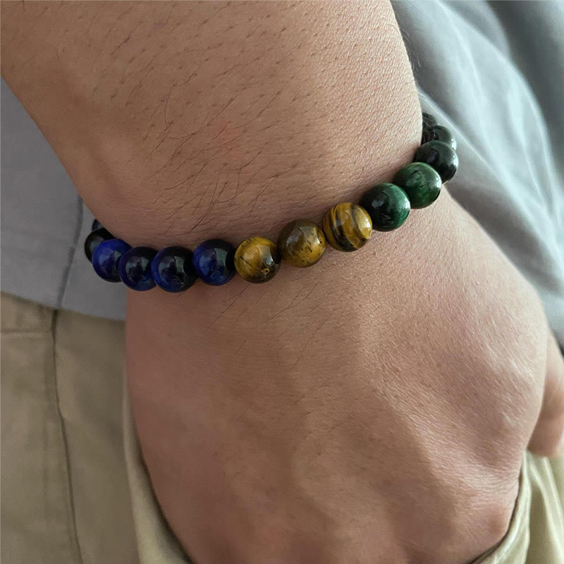 Blue Tiger Eye Green Tiger Eye Tiger Eye Balance Bracelet