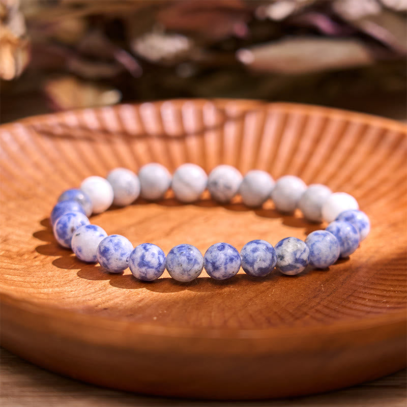 Sodalite Picasso Jasper White Turquoise Intuition Bracelet