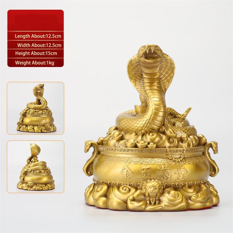 Year Of The Snake Copper Coins Ingots Treasures Fill The Home Brass Statue Home Decoration