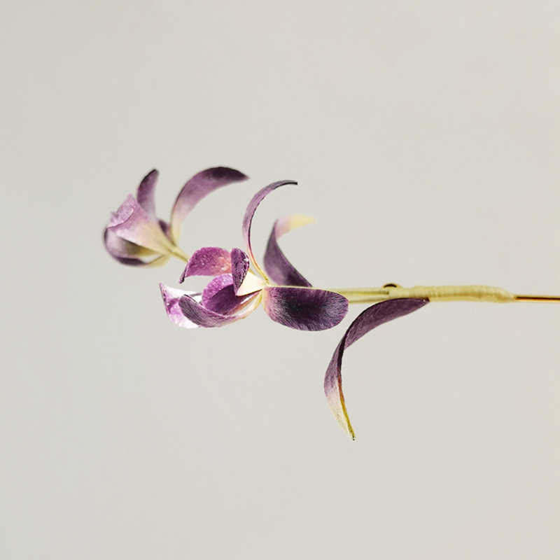 Handmade Velvet Flower Mulberry Silk Orchid Flower Brooch