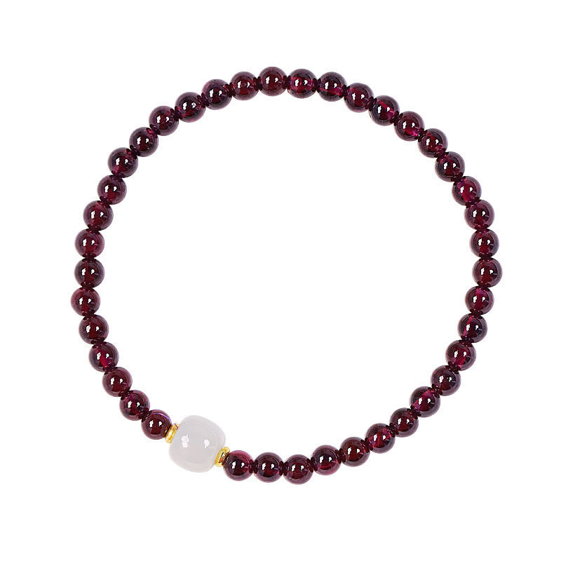 Natural Garnet Jade Bead Purification Bracelet