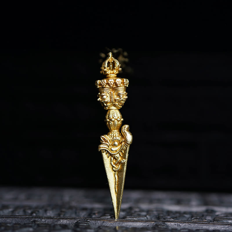 Tibet Dorje Vajra Engraved Spiritual Power Pendant Hanging Decoration