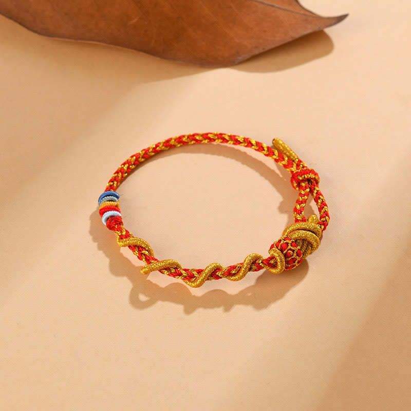 Colorful String Snake Dragon Year of the Snake Luck Bracelet