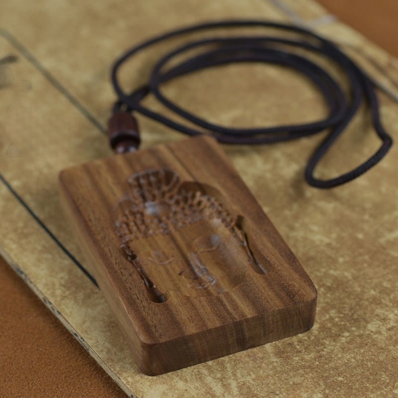 Green Sandalwood mystic zen Symbol Positive Necklace Pendant