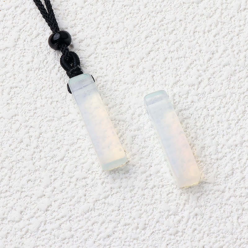 Various Rectangular Crystal Amethyst Green Aventurine Healing Necklace Pendant