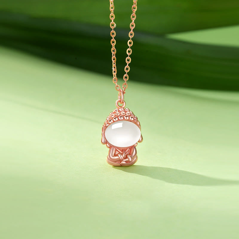 925 Sterling Silver Chalcedony Formless mystic zen Positive Necklace Pendant