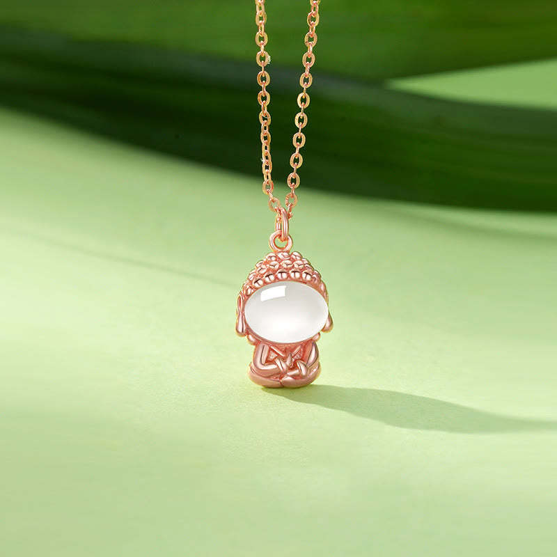 925 Sterling Silver Chalcedony Formless mystic zen Positive Necklace Pendant