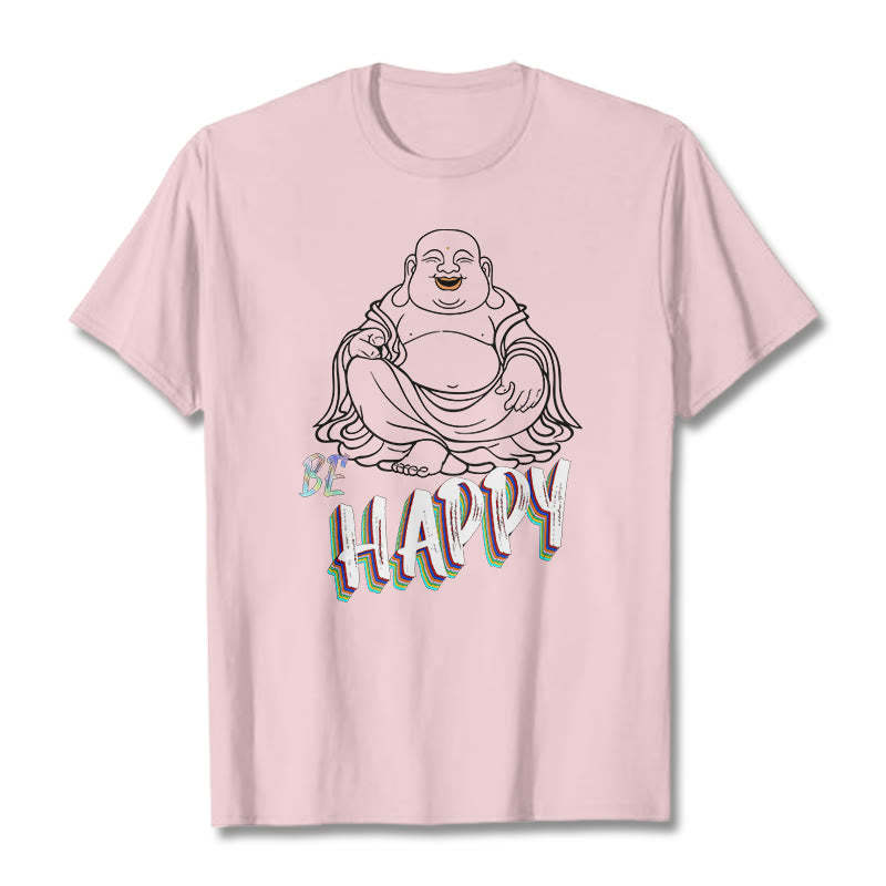 BE HAPPY Laughing mystic zen Tee T-shirt