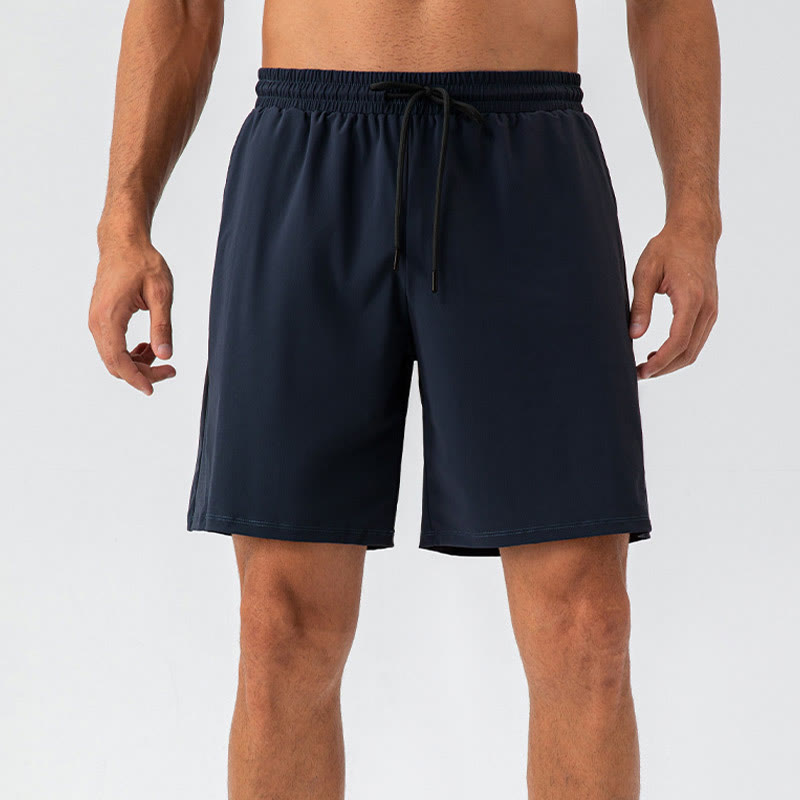 Men's Casual Breathable Loose Nylon Quick Dry Sports Shorts With Pockets