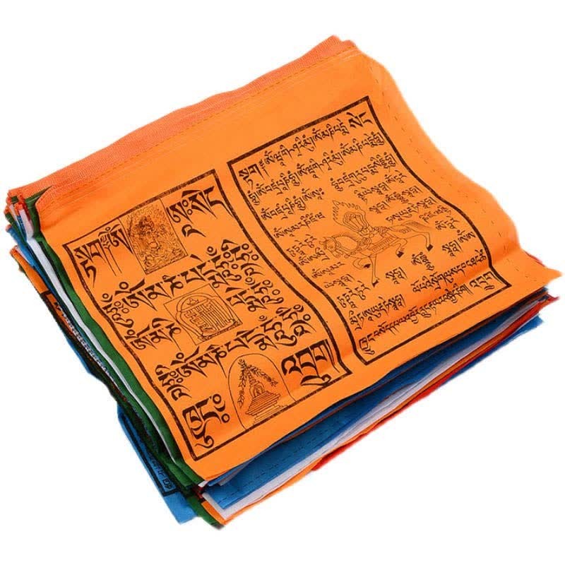 Tibetan 5 Colors Windhorse Auspicious Outdoor 25 Pcs Prayer Flag
