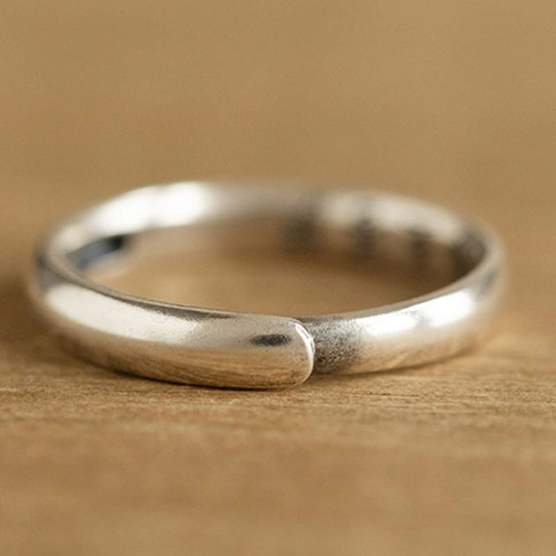 925 Sterling Silver Chinese Zodiac Natal mystic zen Blessing Couple Ring