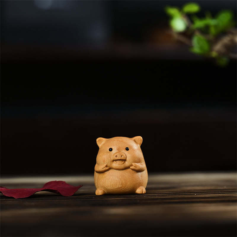 12 Chinese Zodiac Thuja Sutchuenensis Sandalwood Prosperity Mini Home Decoration