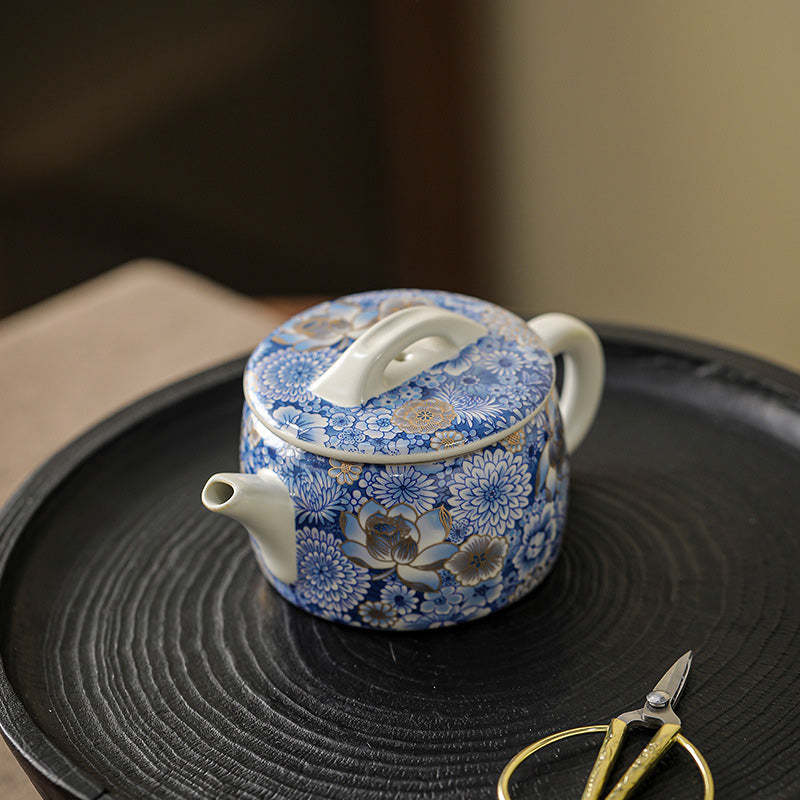 Lotus Chrysanthemum Plum Blossom Flower Teacup Kung Fu Tea Cup Teapot