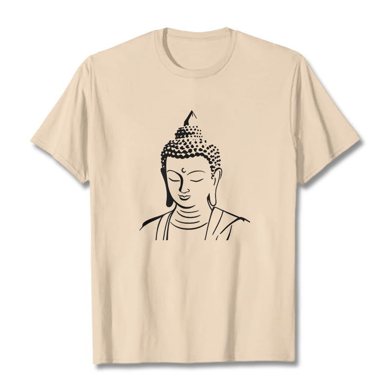 mystic zen Head Pattern Cotton Tee T-shirt