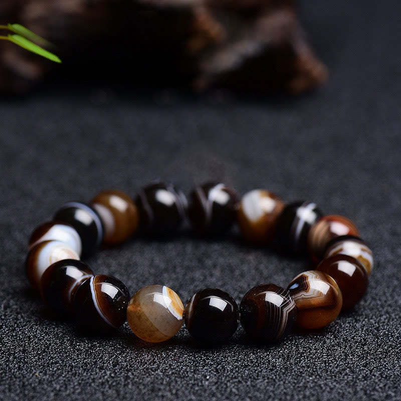 Tibetan Sardonyx Happiness Positive Bracelet