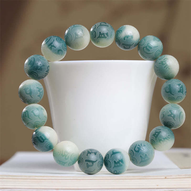 Bodhi Seed Om Mani Padme Hum Engraved Keep Away Evil Spirits Bracelet