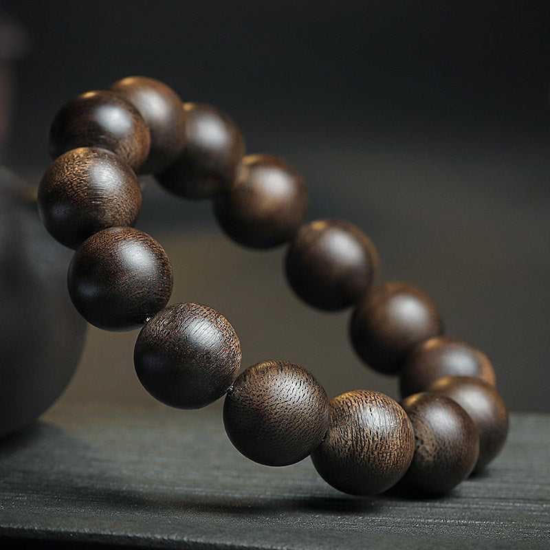 108 Mala Beads Agarwood Peace Strength Calm Bracelet