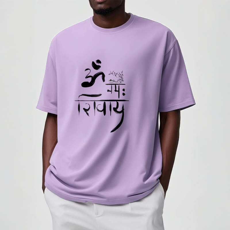 OM NAMAH SHIVAYA Crane Bamboo Cotton Tee T-shirt