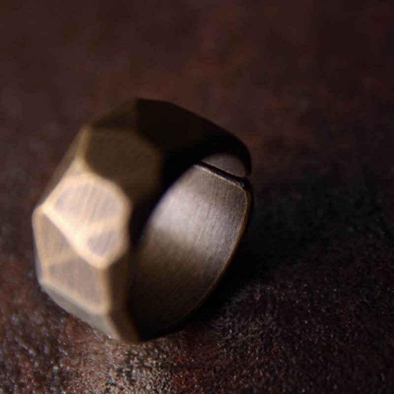 Tibetan Simple Design Copper Wealth Ring